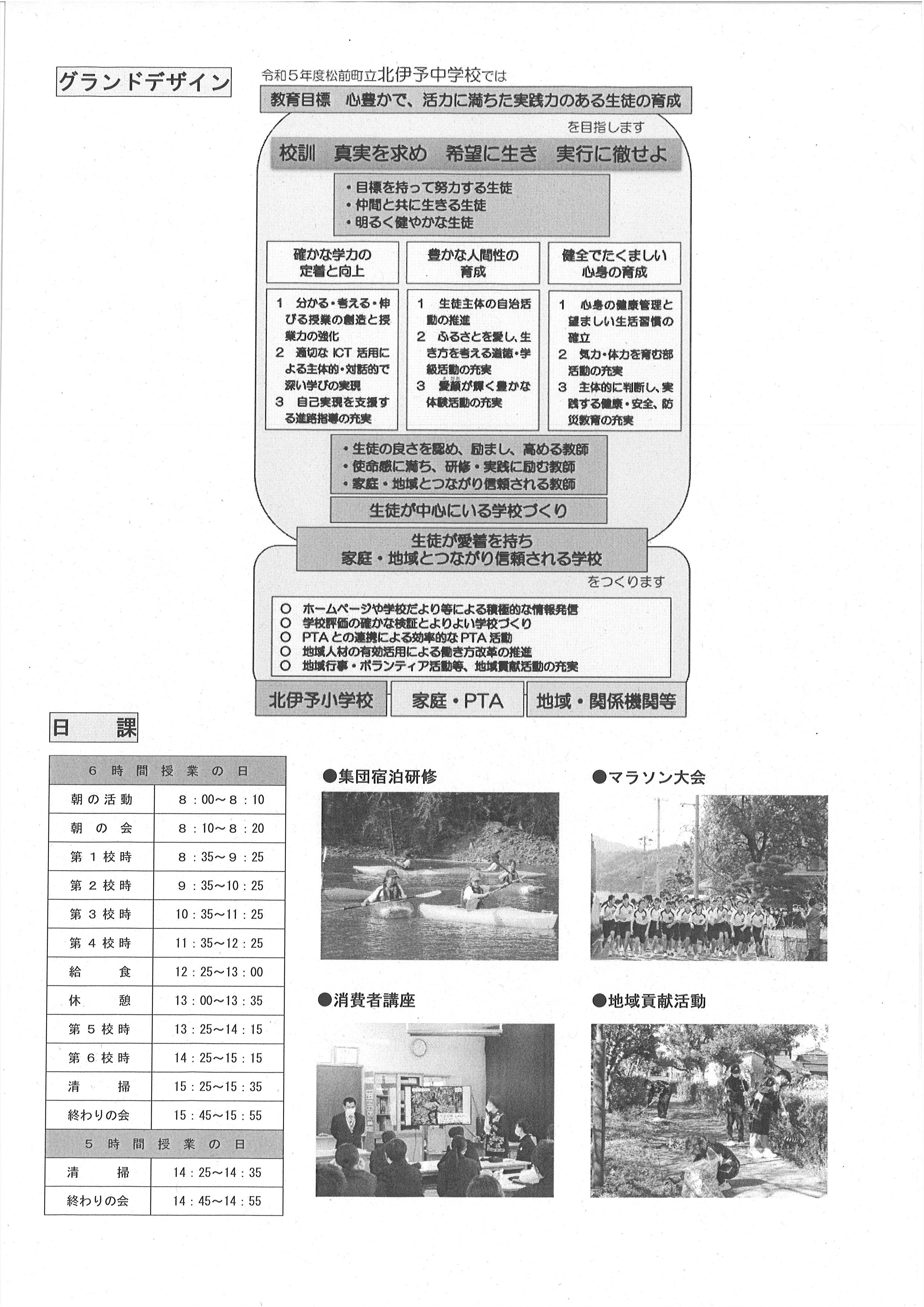 学校要覧 松前町立北伊予中学校